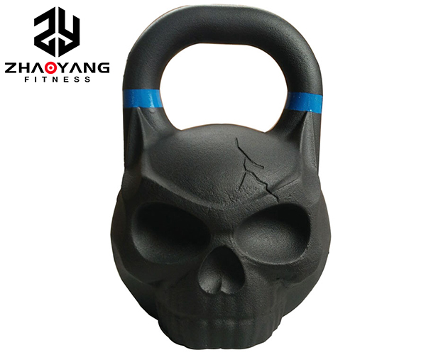  ZY2002 Powder Coated Cast Iron Skull Kettlebell