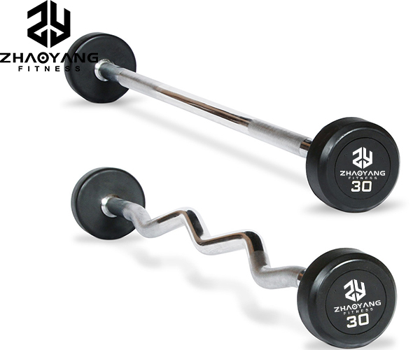ZY3014  Fixed Straight / Curl Rubber Barbell